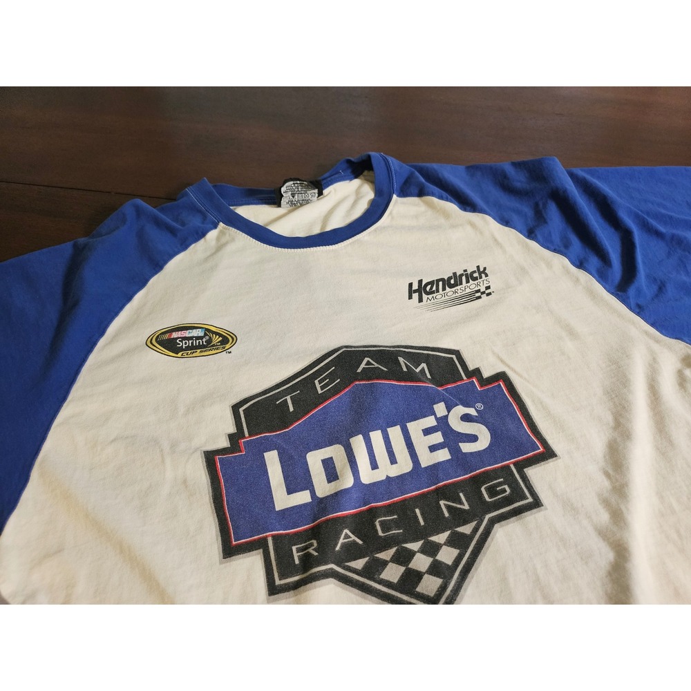 Chase Authentics NASCAR Shirt Mens 2XL White Lowe's Racing Jimmie Johnson 48